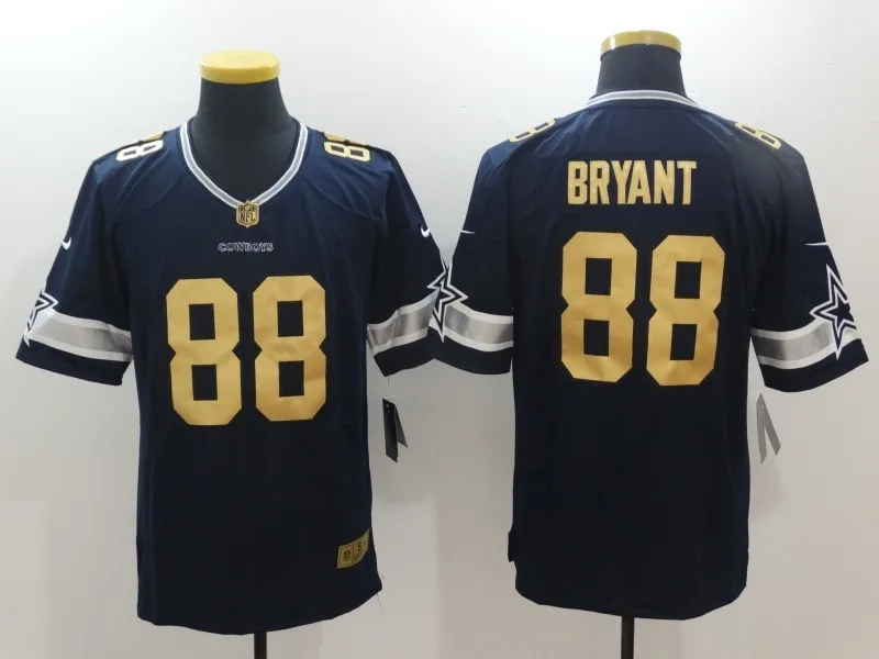 Сшитые мужские футболки Dallas#88 Dez Bryant Game color Rush - Цвет: AS PICTURE