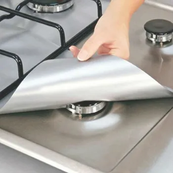 1/4PC Stove Protector Cover Liner Gas Stove Protector Gas Stove Stovetop Burner Protector Kitchen Accessories Mat Cooker Cover 3