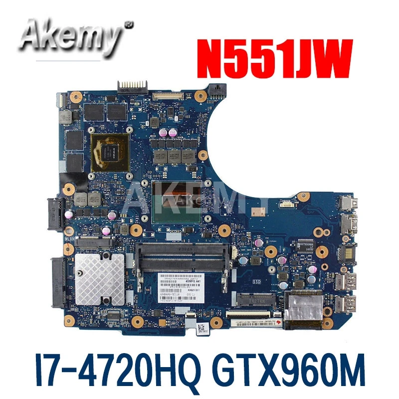 Amazoon N551JW/N551JM материнская плата для ноутбука For Asus N551JW N551JM N551JQ G551JW N551J оригинальная