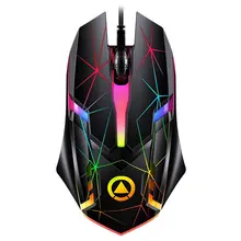 Souris optique de jeu à câble USB, 1200DPI, rvb Led, 3 touches, ergonomique, mécanique, lueur nocturne 3D, pour PC et ordinateur portable