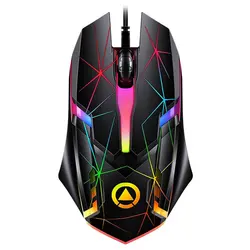 Souris optique de jeu à câble USB, 1200DPI, rvb Led, 3 touches, ergonomique, mécanique, lueur nocturne 3D, pour PC et ordinateur portable 
