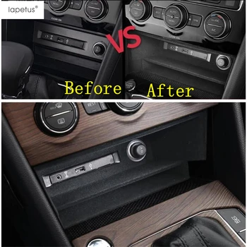 

Lapetus Accessories For Volkswagen VW Tiguan MK2 2016 - 2020 Front Center Control Multifunction Container Storage Box Cover Kit