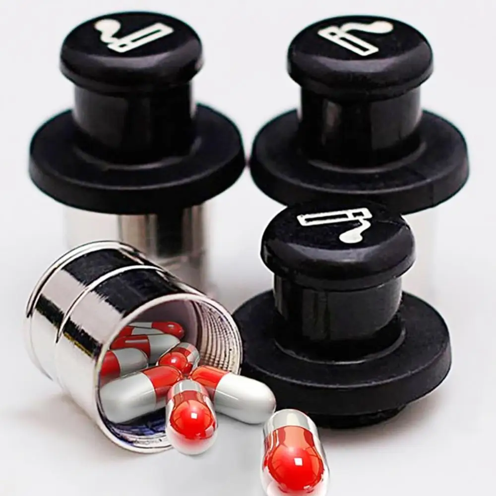 Metal Car Lighter Shaped Safe Secret Privacy Stash Hidden Pill Box Container Travel Tablet Container Medicine Pill Case