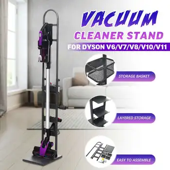 

Metal Storage Stable Floor Stand Rack For Dyson V11 V10 V8 V7 V6 Vacuum Cleaner Freestanding Stick Vacuum Cleaner Home Organizer