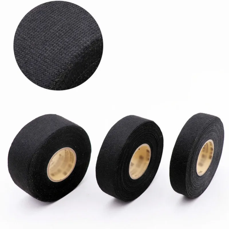 Wiring Harness Tape 1Roll Width 9/19/25MM Length 15M Strong Adhesive Cloth Fabric Flame Retardant For Looms Car