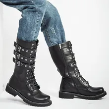 Обувь новые модные мужские ботинки мужские армейские ботинки zapatos de hombre уличные Нескользящие ботинки с пряжкой зимние ботинки в стиле панк