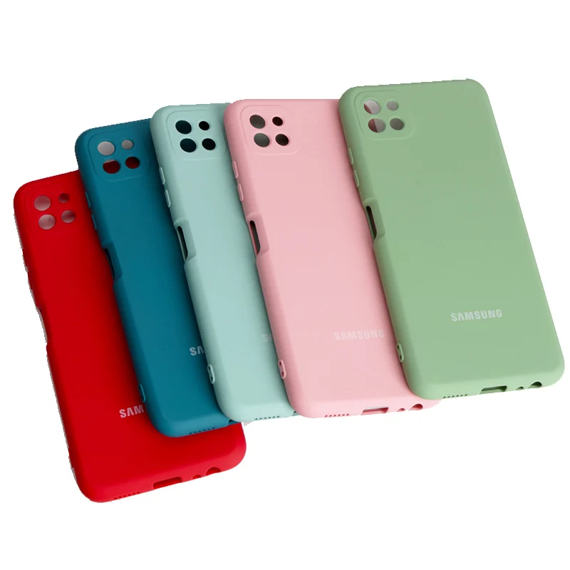 Samsung A22 5G 4G Case galaxy a 22 4g 5g 2021 Liquid Silicone case Silky Soft-Touch Protective Back Cover Anti-knock belt pouch for mobile phone