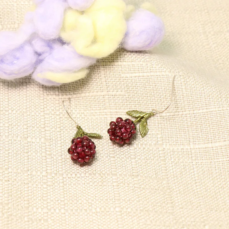 Pomegranate Earring Women Party Wedding Accessories Fruit Earrings Holiday Gifts