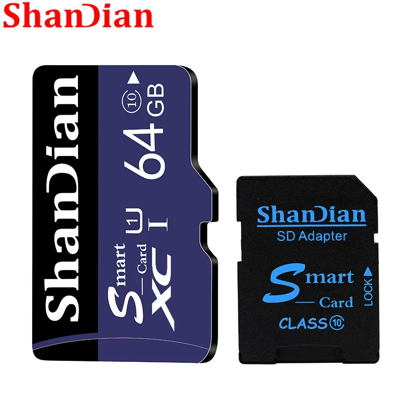 SHANDIAN карта памяти 128 ГБ 64 32 micro sd 16 8 класс 10 Флэш Microsd|Карты памяти| |