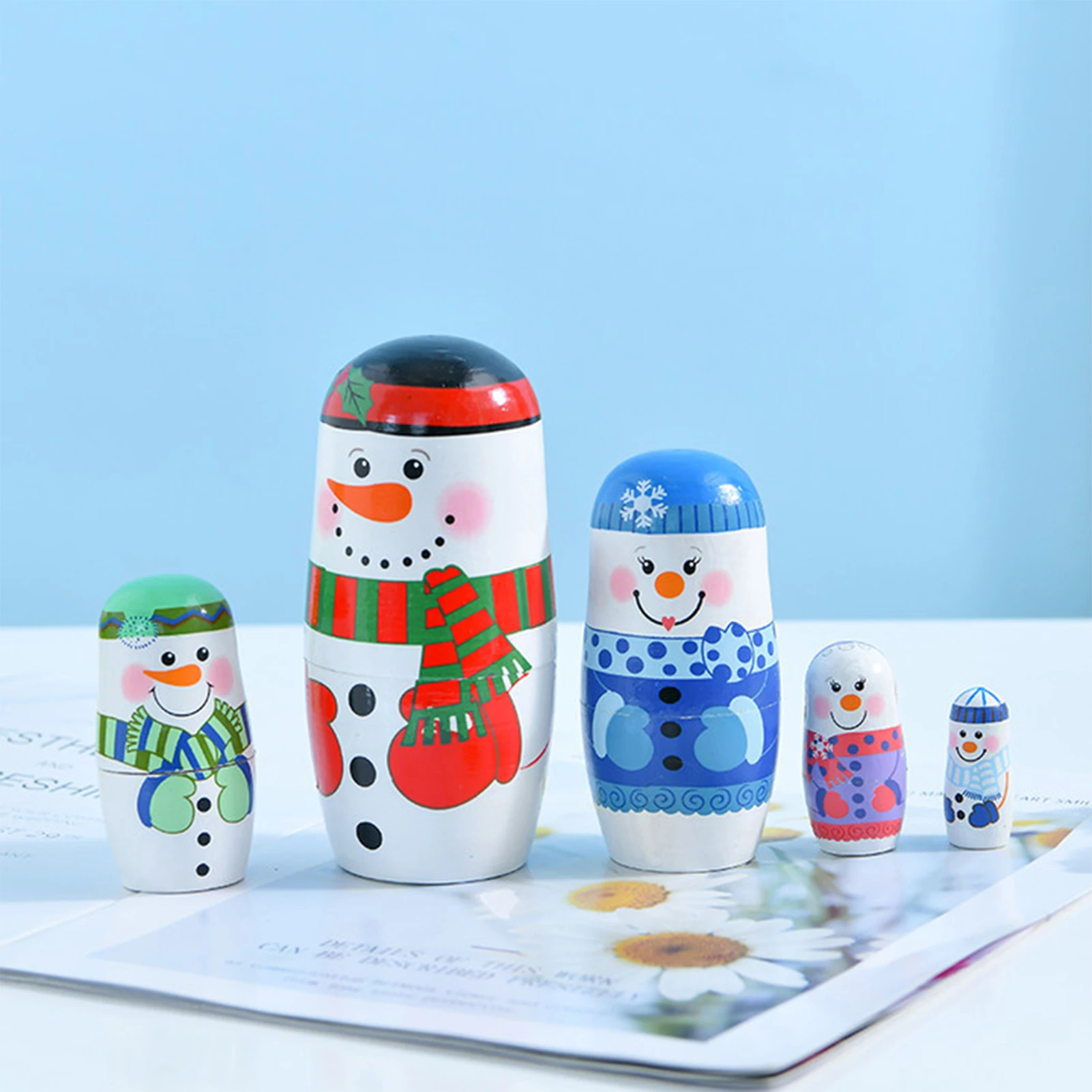 1 Набор российских подставных кукол строительные игрушки ручная роспись