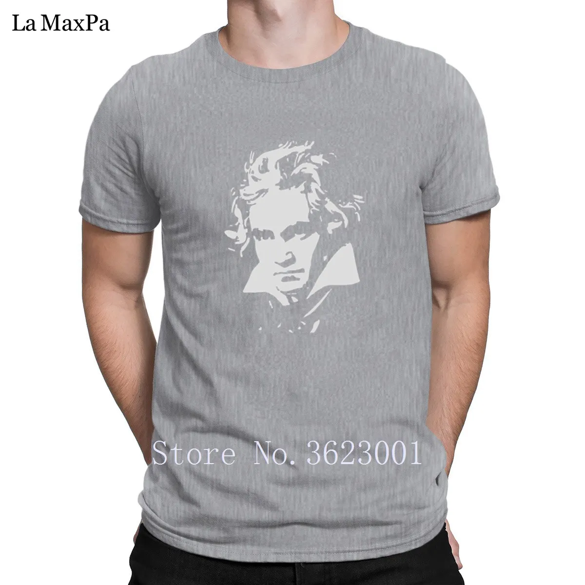 Футболка с надписью Ludvig Van Beethoven negator For Dark, Мужская футболка, новинка, футболка для мужчин, модная мужская футболка с круглым вырезом, подарок