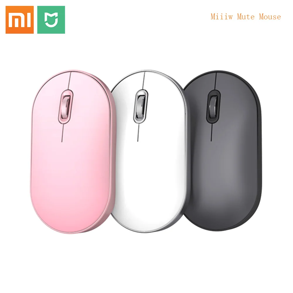 Elegante e Leve Xiaomi Miiiw Escritório Mouse Bluetooth Modo Duplo Portátil Conexão Ultra-fino ar