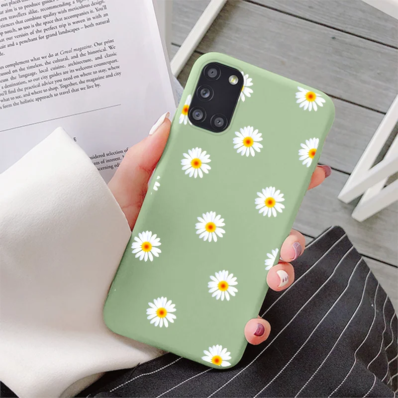 For Samsung Galaxy A31 Case 6.4" Soft Silicone TPU Fashion Cover For Samsung A 31 A 3 1 Protective Flower Dinosaur Fundas Bumper cute samsung phone case Cases For Samsung