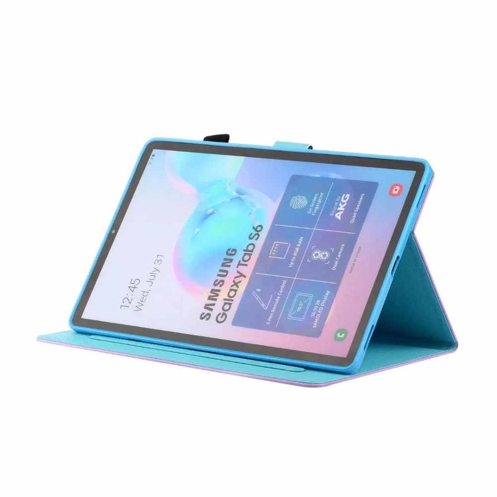 Смарт-чехол из искусственной кожи для Samsung Galaxy Tab S6 10,5 планшет чехол для Samsung Galaxy Tab S6 10,5 T860 T865 10," с функцией подставки