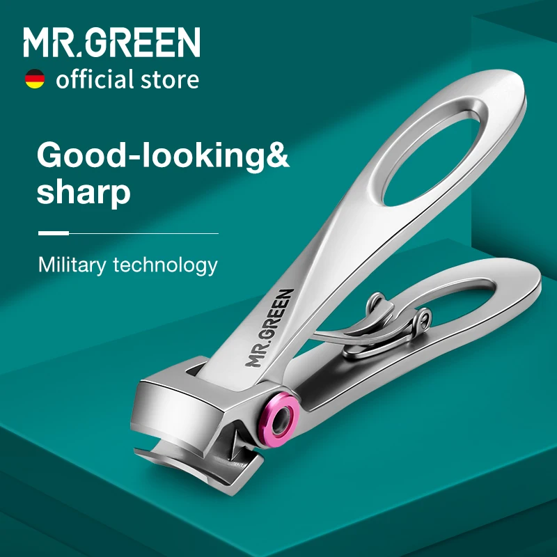 Mr.green Nail Clippers Stainless Steel Wide Jaw Opening Manicure