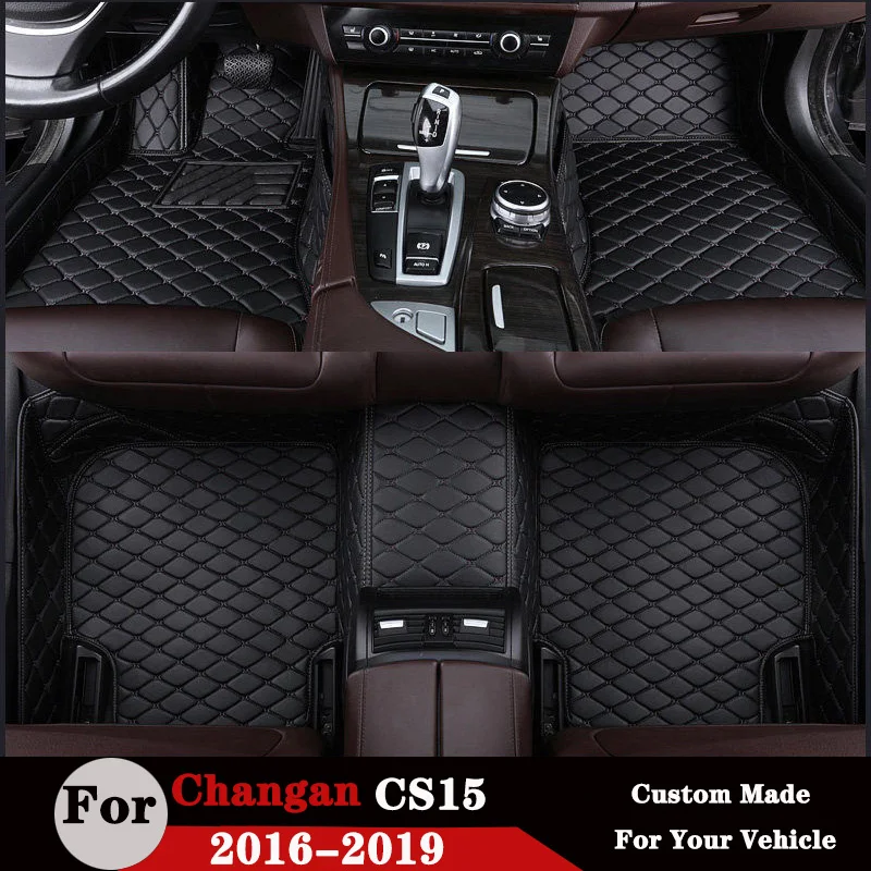 

Car floor mats For Changan CS15 2019 2018 2017 2016 Custom Auto Rugs Interior Accessories Decoration Parts Leather Foot Pads
