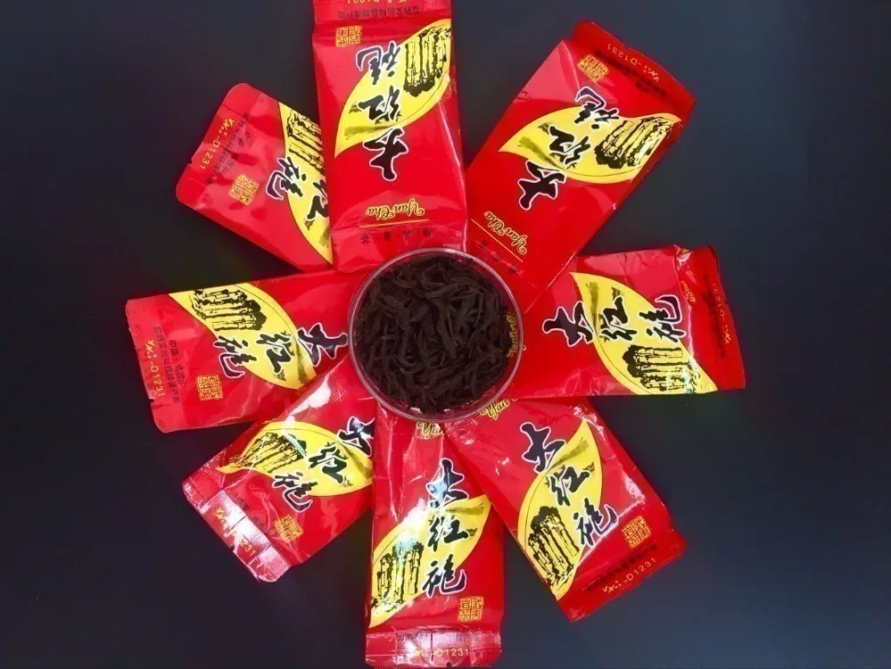 Года много небольших пакетиков Wuyi Улун DaHongPao чай Shui Xian Rougui Da Hong Pao чай