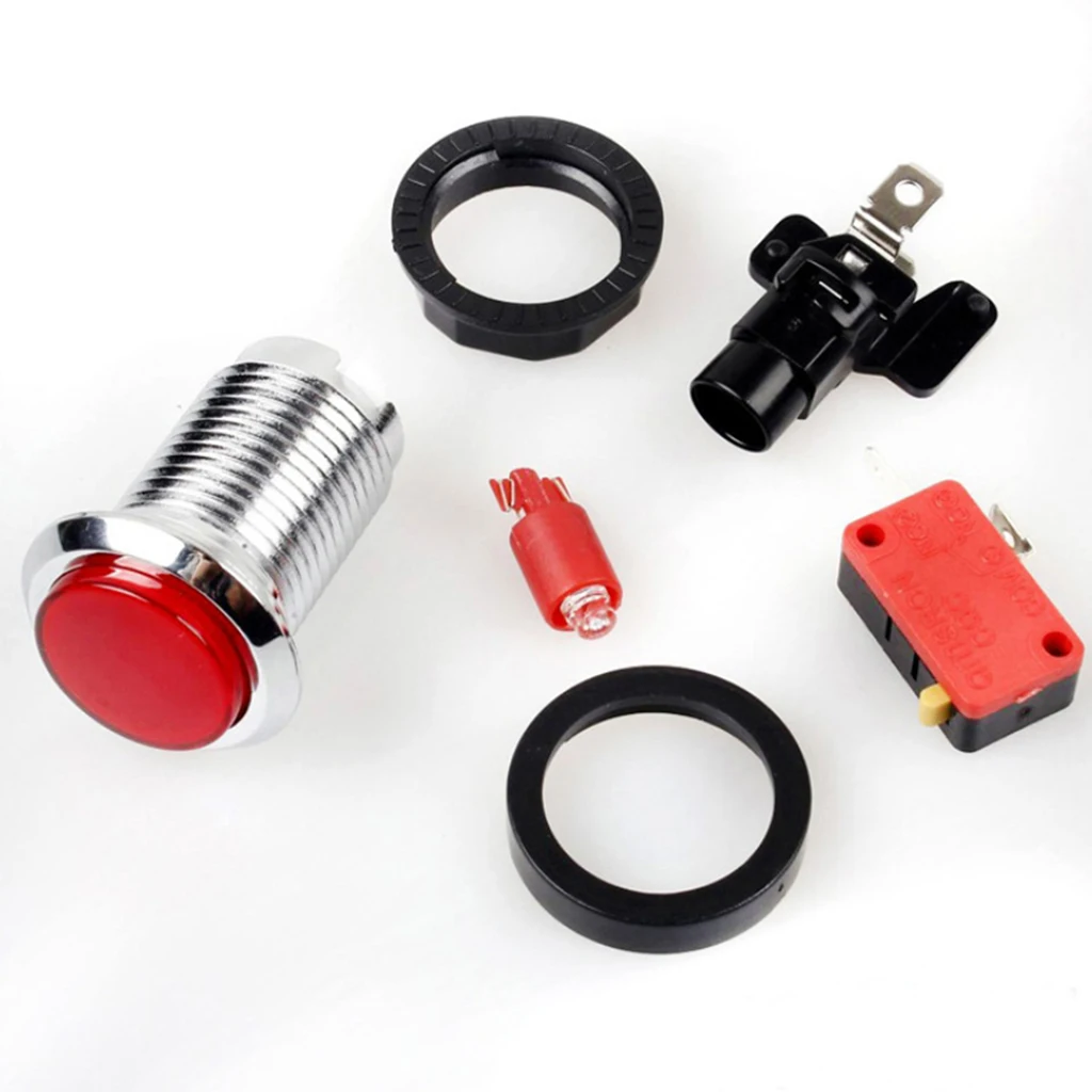 MagiDeal 2 Players Arcade Push Buttons Joystick Controller DIY Accessories Part Arcade Buttons and Joystick Kit