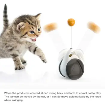 

Cat Toy with Wheels Automatic Rotating Toy cat teaser ball interactive cat nip toy catnip gato No need recharge Funny cat Toy