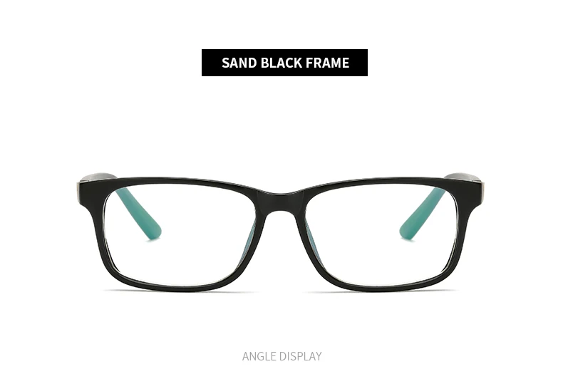 Rectangular Glasses Frame Men's Transparent Lens Flat Glasses Ladies Comfortable Black Blue Students Glasses Frame Lightweight