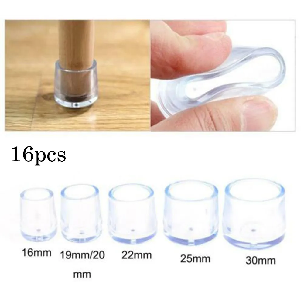 Furniture Leg Foot Protector Transparent Table And Chair Foot Cover PVC Wear-resistant Cap Noise Reduction Protect Floor