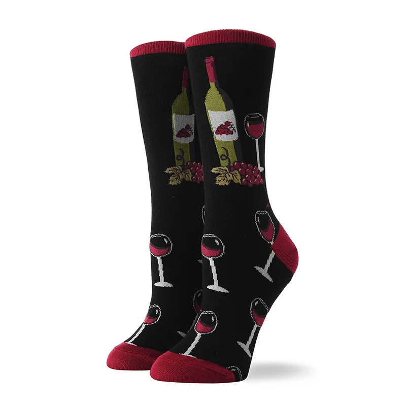 Цветные женские хлопковые носки, забавные, банан, кот, животный узор, креативные, для девушек, новинка, носки для подарков - Цвет: XJCW-7