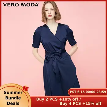

Vero Moda Women's Buckled Lace-up Elbows Mid-length A-line Dress | 31916Z513
