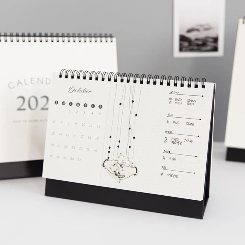 Простой планировщик 2020 года еженедельный планер с календарем ежемесячный