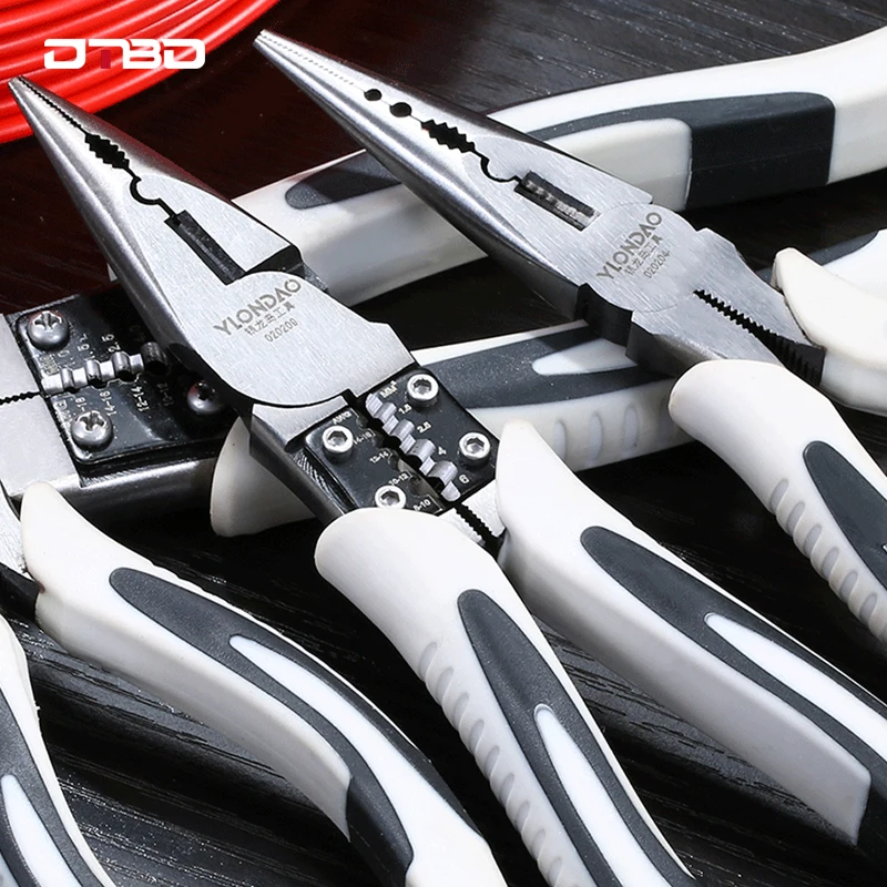 

Multifunction Set Tools Wire Pliers Cutter Stripper Crimper Needle Nose Nipper Wire Stripping Crimping Hand Tools