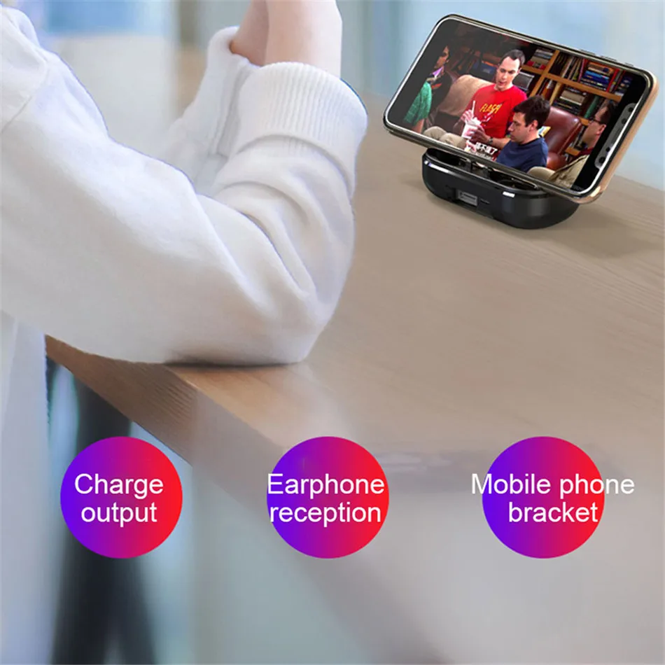 OTTWN V10 беспроводные наушники Bluetooth V5.0 Спортивные Беспроводные наушники светодиодный дисплей сенсорное управление Стерео наушники с микрофоном
