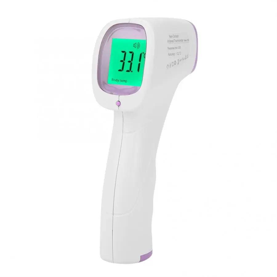 

Digital LCD IR Infrared Body Forehead Thermometer Baby Adult Surface Temperature Gun Purple Thermostat