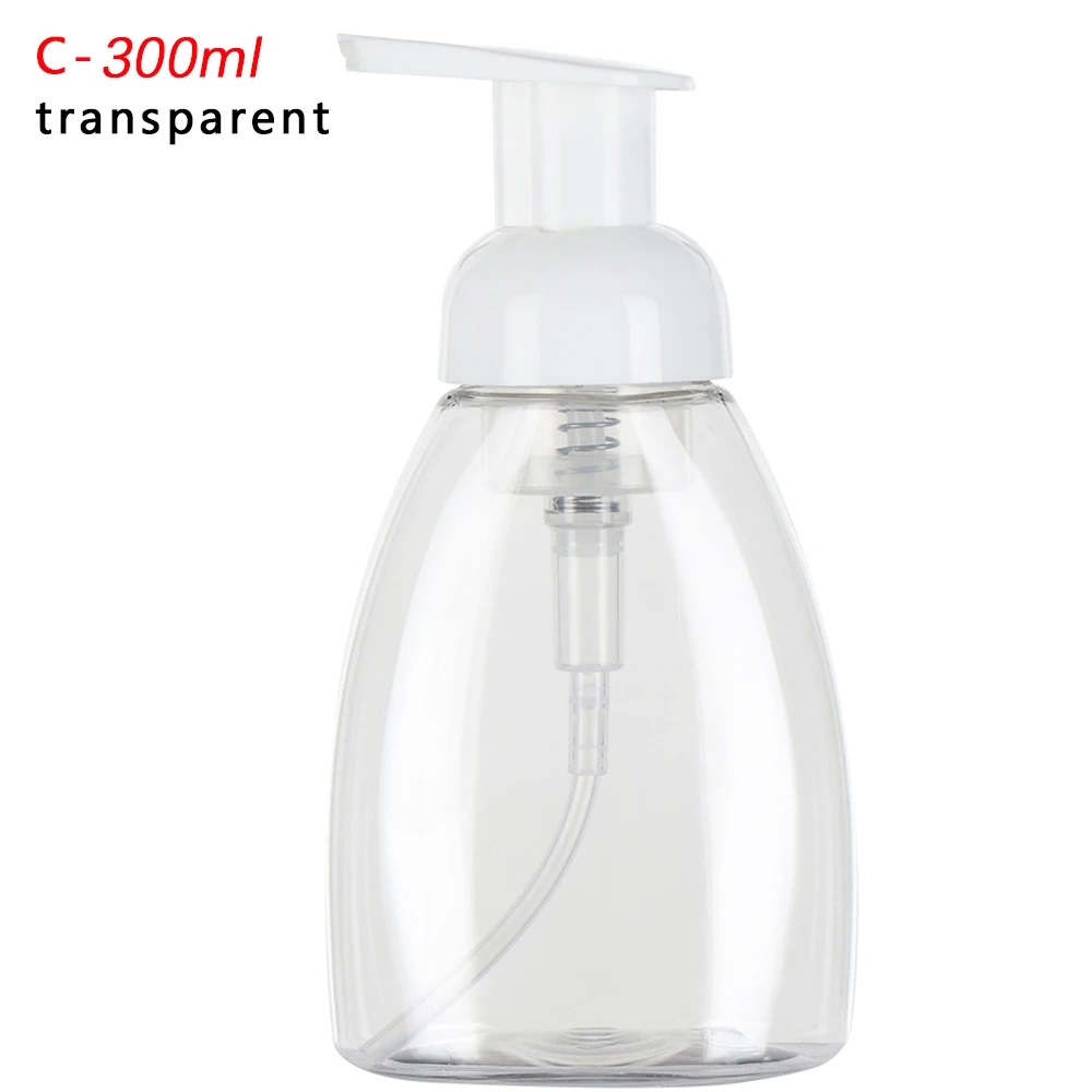 C-300ml PET 50/80/100/150ml прозрачный синий спрей бутылка для жидкого мыла, Мусс лосьон шампунь для геля для душа, пены, бутылка с насосом - Цвет: C-300ml PET
