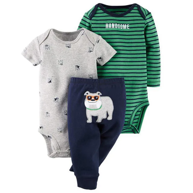 Детские костюмы, комплекты Bebes, комплекты одежды, набор для новорожденных с героями мультфильмов, хлопок, одежда для мальчиков, летняя одежда для маленьких мальчиков, 3 предмета - Цвет: 6
