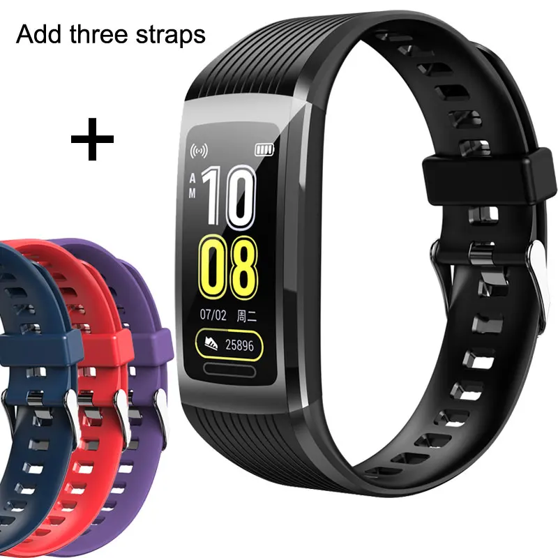 Add 3 color strap R10 умный Браслет трекер сна Bluetooth IP67 водонепроницаемый монитор сердечного ритма с удаленной камерой умный браслет с кислородом крови - Цвет: Add 3 color strap
