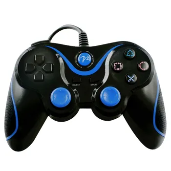 

1 Pack PS2 Wired Controller Compatible For Sony PS2 Playstation 2 Blue and Red