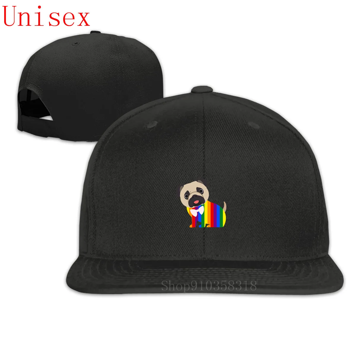 Gay Pride Мопс Солнцезащитная шляпа шапки крест накрест козырек Bonnets golf le fleur мужские