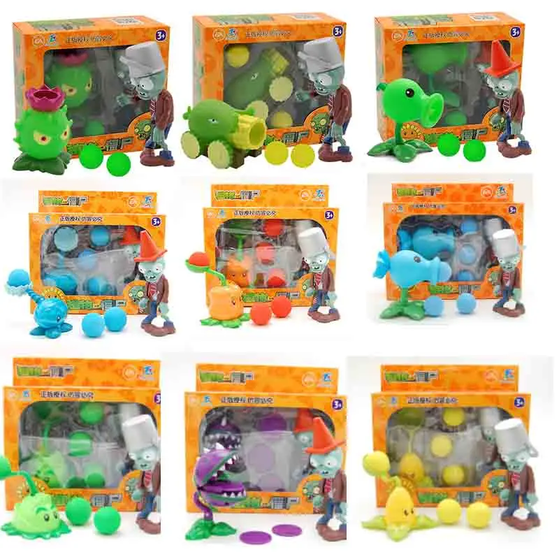 

Plants Vs Zombies Peashooter Pvc Action Figure Model Toy Gifts Toys For Children No Box