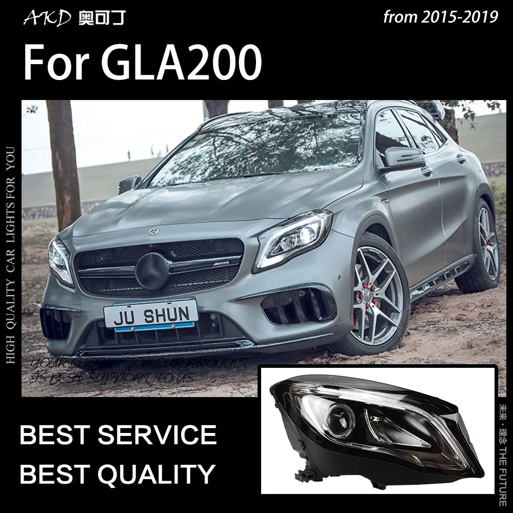 AKD автомобильный Стайлинг головная лампа для Benz GLA200 фары 2015-2019 GLA250 GLA300