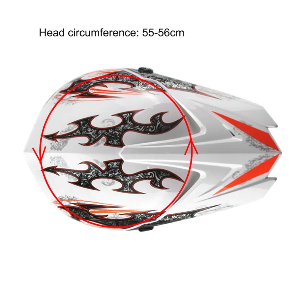 Breathable Motorcycle Helmet 3PCS/SET M/L/XL Lightweight Full Face Racing Motorcycle Safety Unisex ABS Shell Motorbike Helmet