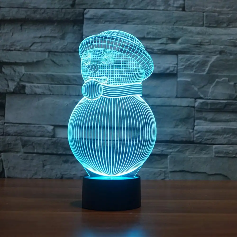 

Christmas Series Acrylic Material Colorful 3D Night Light Creative Electronic Led Night Light Deer Shape Night Light