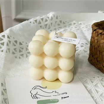 

Round Magic Cube Candle Mould Soy Wax Essential Aromatherapy Candle Candle White Bougies Decoratives Maison Home Decor BE50CA