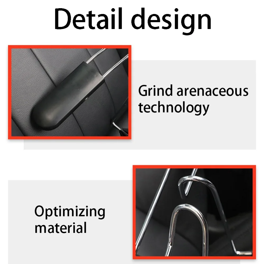 1PCS Stainless Steel Clothes Hanger Auto Seat Headrest Coat Clothes Hanger Clothes Rack New