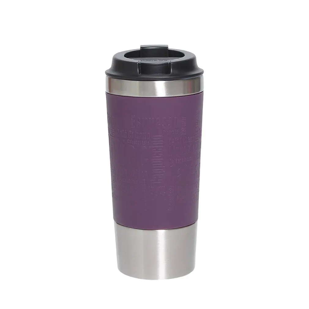 Stainless Steel Portable Vacuum Flasks With Silicone Lid Double-Decked Hot Drinking Coffee Tea Mug Travel Home Office Mug - Цвет: E