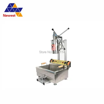 

Churro making machine 3 pieces/time manual churro maker 5L churros maker fryer