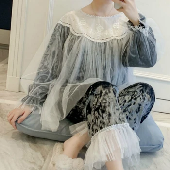 

Sleepwear Winter Pajamas Full Length Sleepwear Fashion Autumn Clothes Women