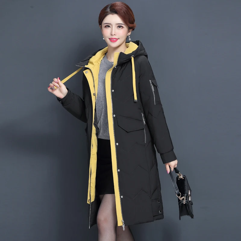 winter women's down coat, long, ultralight, Natural feather, down, luxurious, high quality, Women's duck down parka