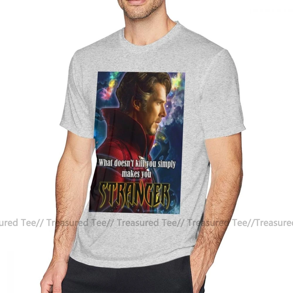 Dr Strange футболка What Not Kill You футболка 100 хлопок модная футболка с коротким рукавом графическая Мужская футболка большого размера - Цвет: Gray