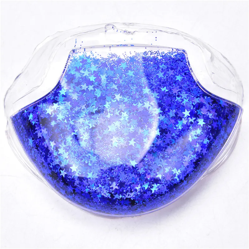 blue color 20 пар модная обувь с блестящими зыбучими песками и блестками верхняя часть из термопластичного полиуретана аппликация с плоской задней частью женская обувь Сделай Сам ПРИШИТАЯ жидкая декоративная детская обувь - Цвет: blue color