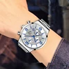 reloj hombre Luxury Business Men Watchs Stainless Steel Quartz WristWatch Male Leather Calendar Luminous Clock relogio masculino 5