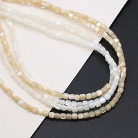 Perles de coquillage d'eau douce blanches naturelles, cylindre de nacre, pour la fabrication de bijoux tendance, bricolage de colliers et de Bracelets pour femmes 3